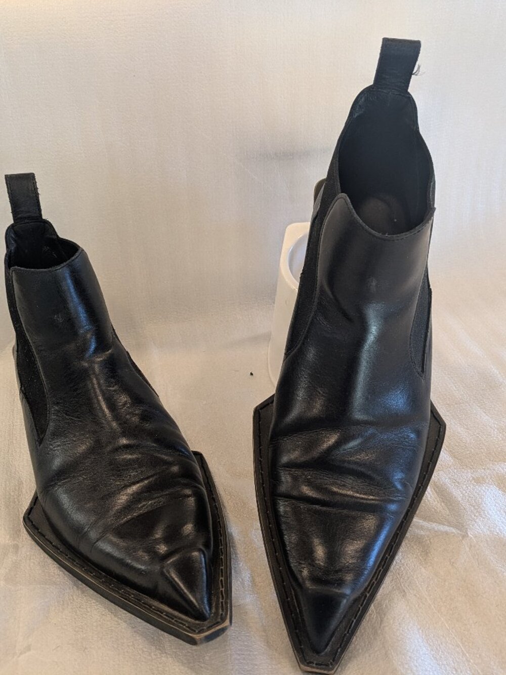 John Fluevog Marquess Swordfish Matlock Wicked chelsea boots 10.5 Black